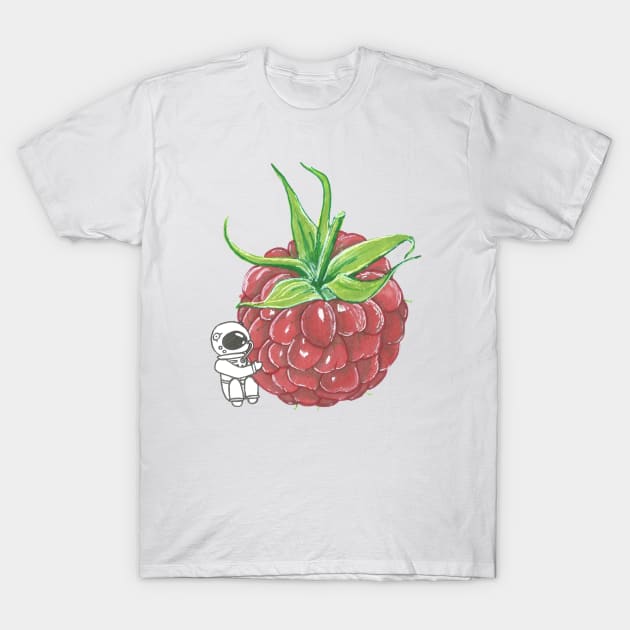 Raspberry spaceman T-Shirt by NatIs